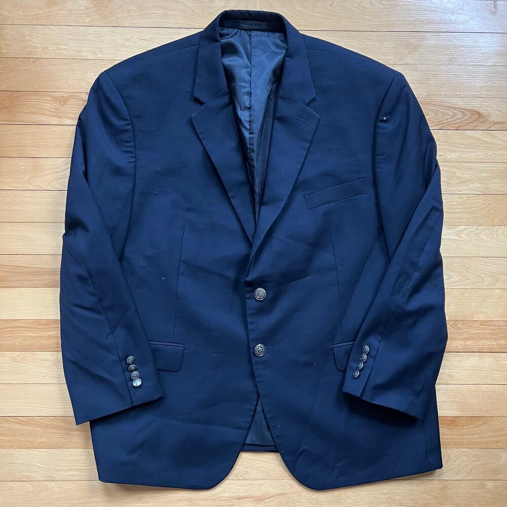 Michael Kors Blazer Mens Size 46S 100% Wool Sports Coat Navy Blue
